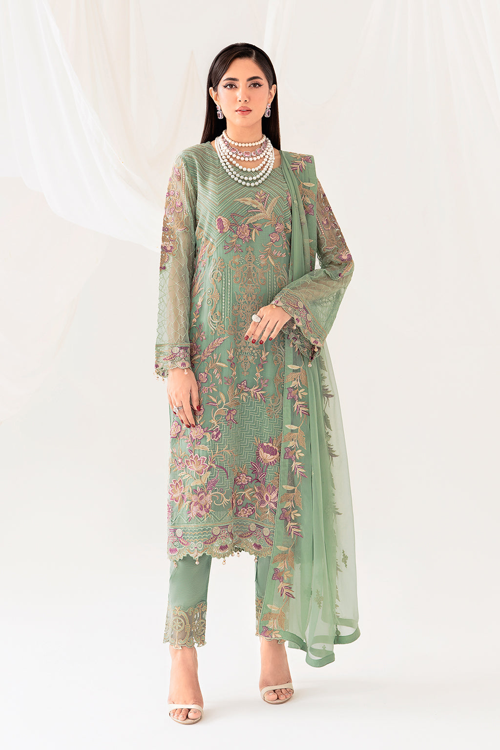 Ramsha | Rangoon Chiffon Collection 24 | D-1003 - Official Ramsha stockist in UK - Sakeena London