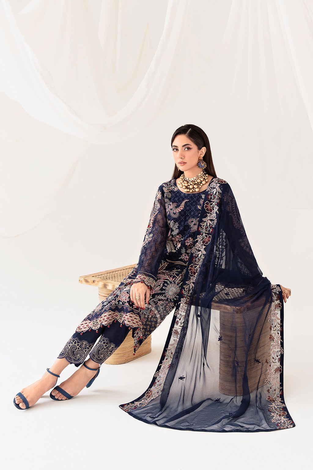 Ramsha | Rangoon Chiffon Collection 24 | D-1011 - Official Ramsha stockist in UK - Sakeena London