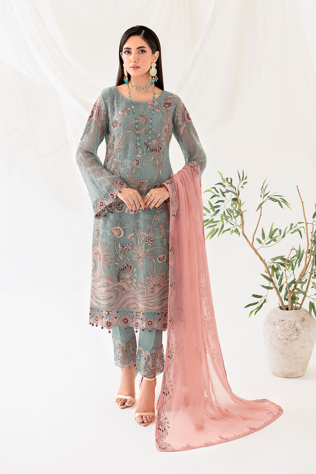 Ramsha | Rangoon Chiffon Collection 24 | D-1010 - Official Ramsha stockist in UK - Sakeena London