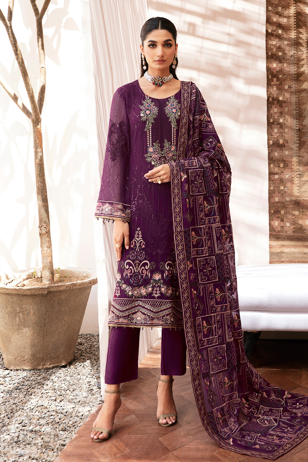 Ramsha | Weightless Chiffon 24 | K-201 - Official Ramsha stockist in UK - Sakeena London