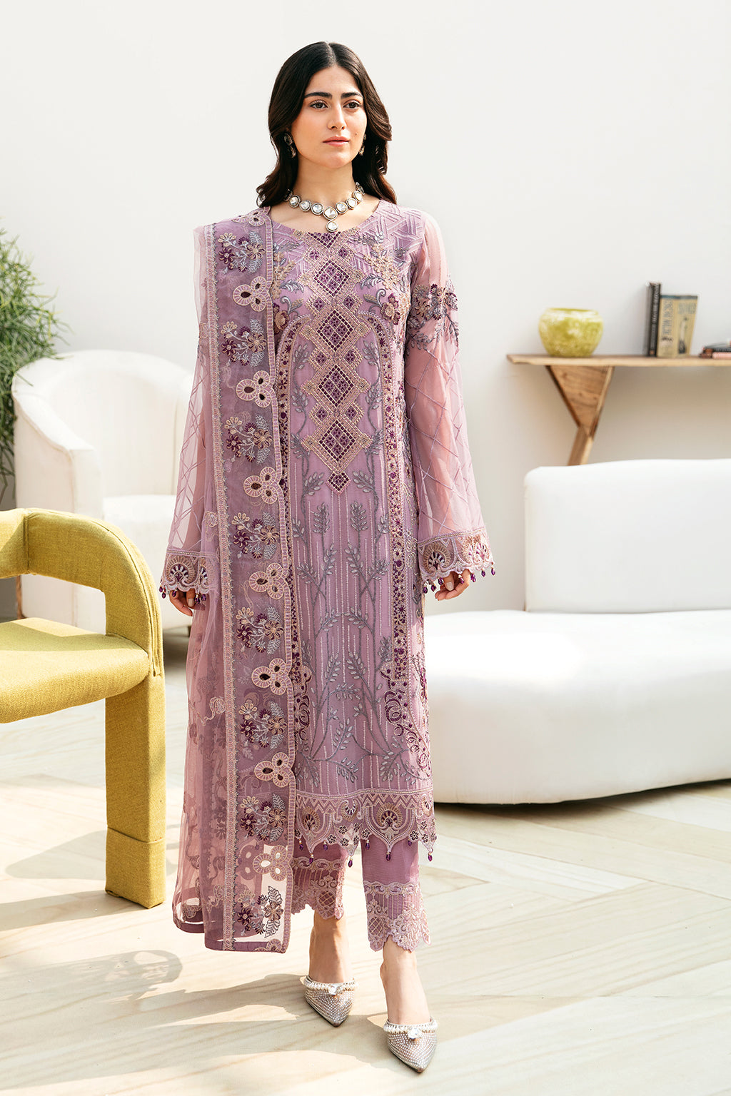 Ramsha | Chevron Chiffon Collection | A-801 - Official Ramsha stockist in UK - Sakeena London