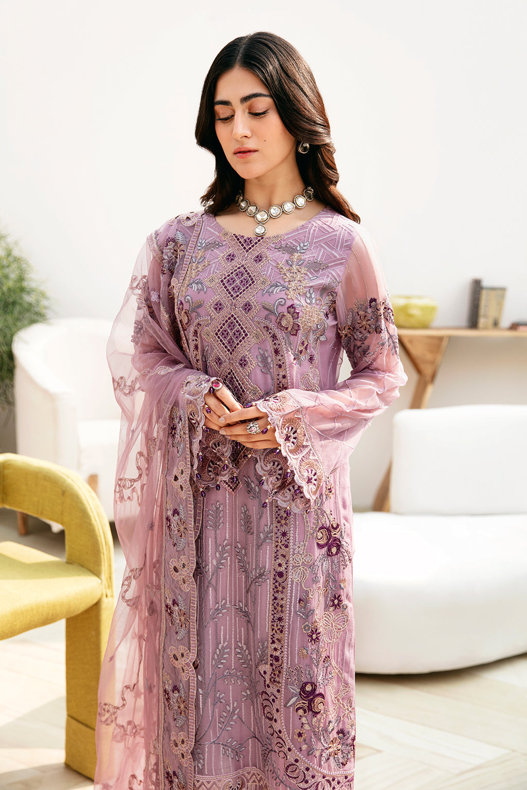 Ramsha | Chevron Chiffon Collection | A-801 - Official Ramsha stockist in UK - Sakeena London