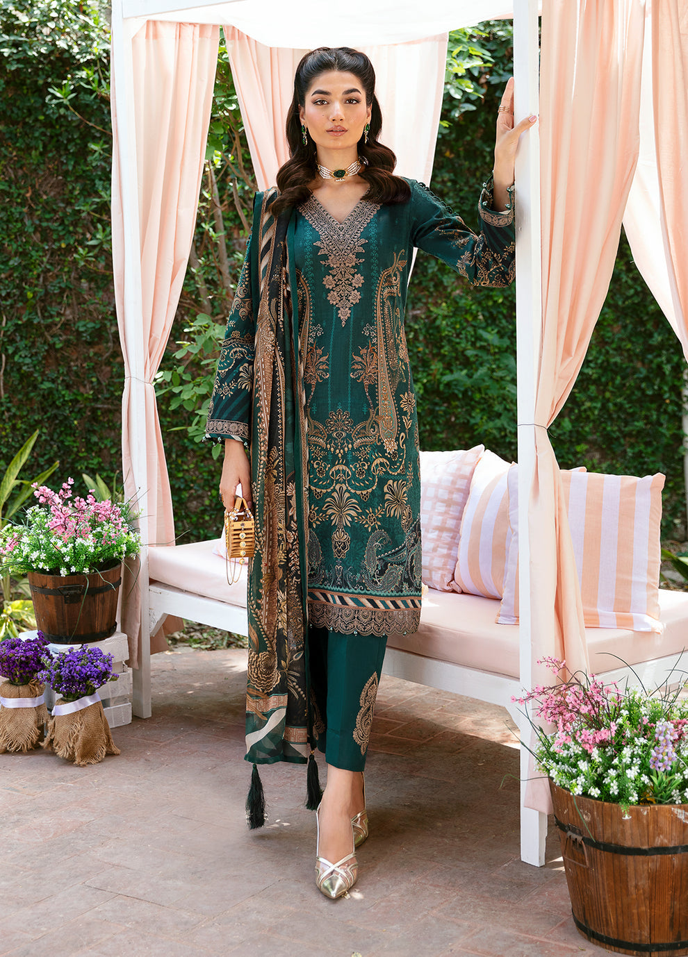 Gulaal | Summer Glow Lawn 24 | EMMELINE (GL-L-24V3-08) - Official Gulaal stockist in UK - Sakeena London