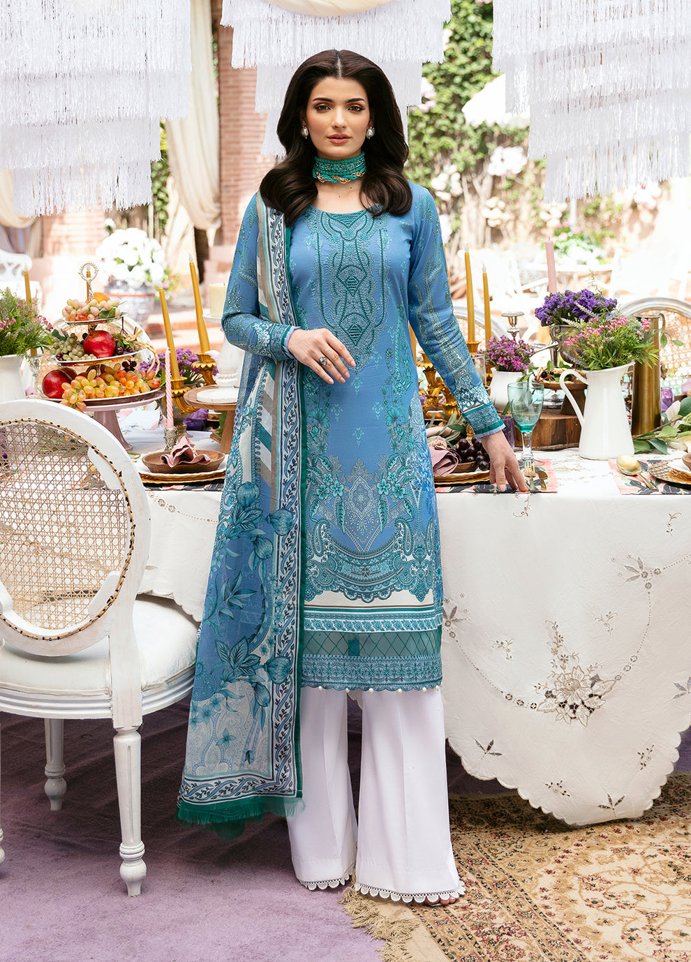 Gulaal | Summer Glow Lawn 24 | ELAINE (GL-L-24V3-07) - Official Gulaal stockist in UK - Sakeena London