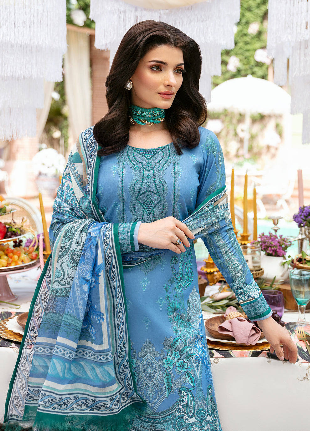Gulaal | Summer Glow Lawn 24 | ELAINE (GL-L-24V3-07) - Official Gulaal stockist in UK - Sakeena London