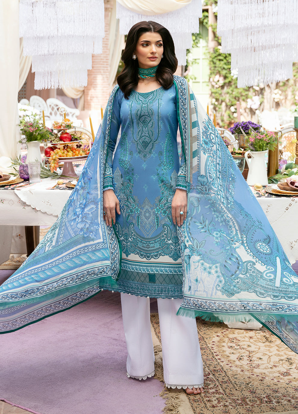 Gulaal | Summer Glow Lawn 24 | ELAINE (GL-L-24V3-07) - Official Gulaal stockist in UK - Sakeena London