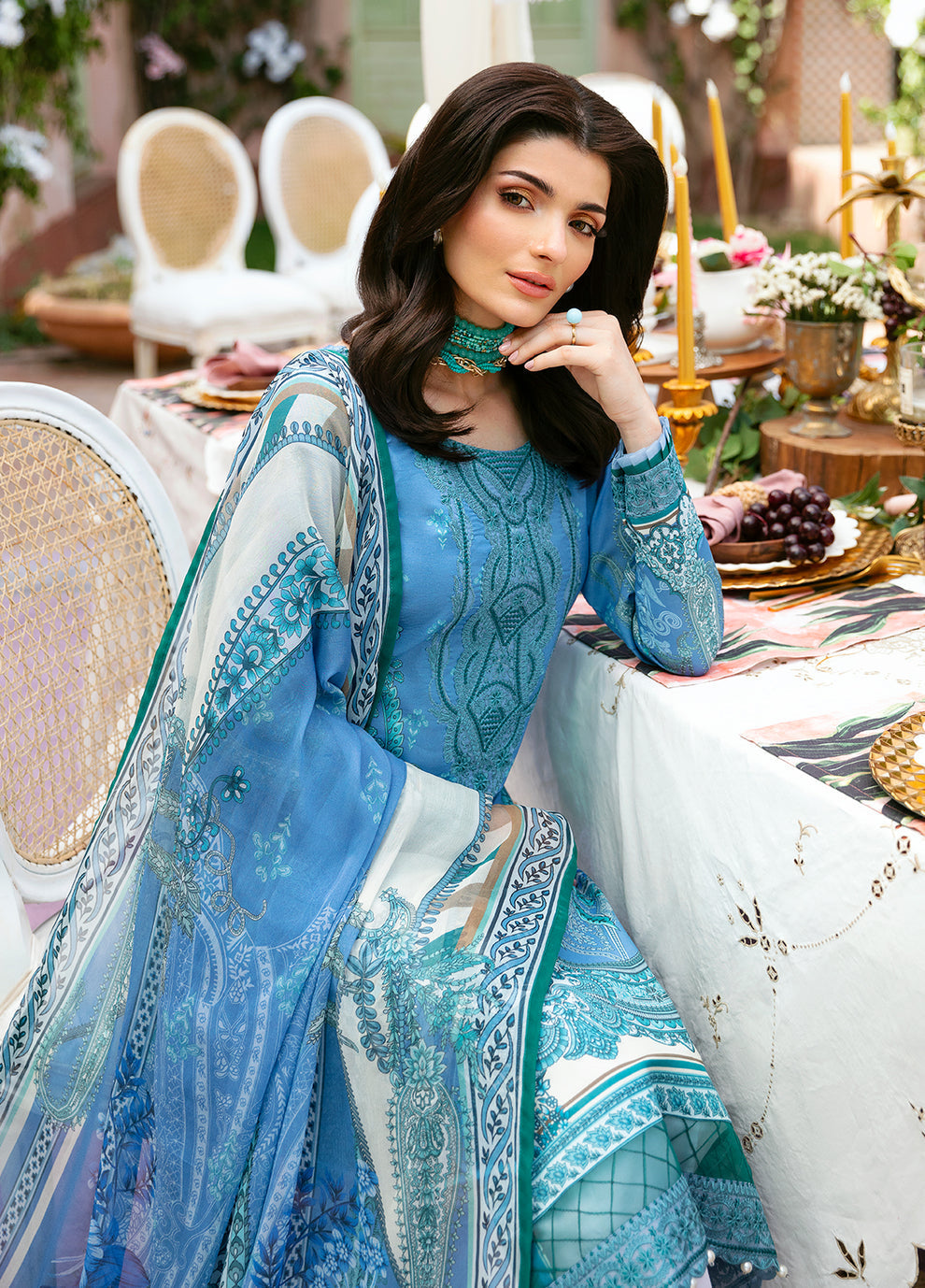 Gulaal | Summer Glow Lawn 24 | ELAINE (GL-L-24V3-07) - Official Gulaal stockist in UK - Sakeena London
