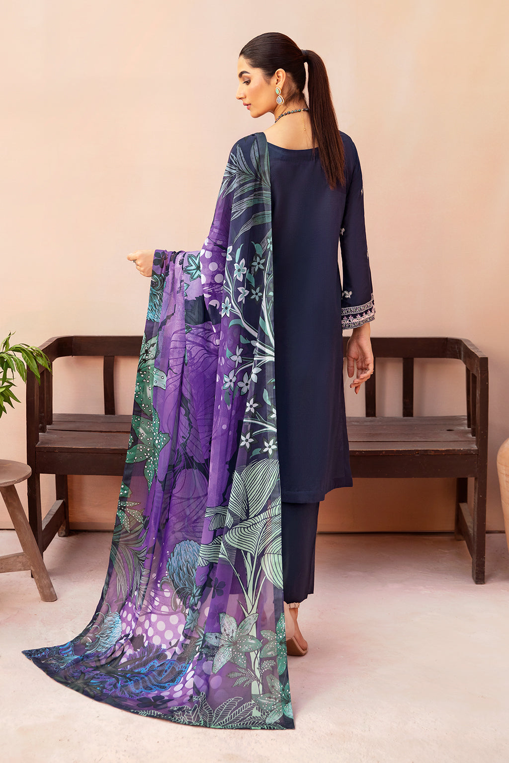 Afsanah | Essentials Lawn | MIDNIGHT A-03 - Official Afsanah stockist in UK - Sakeena London