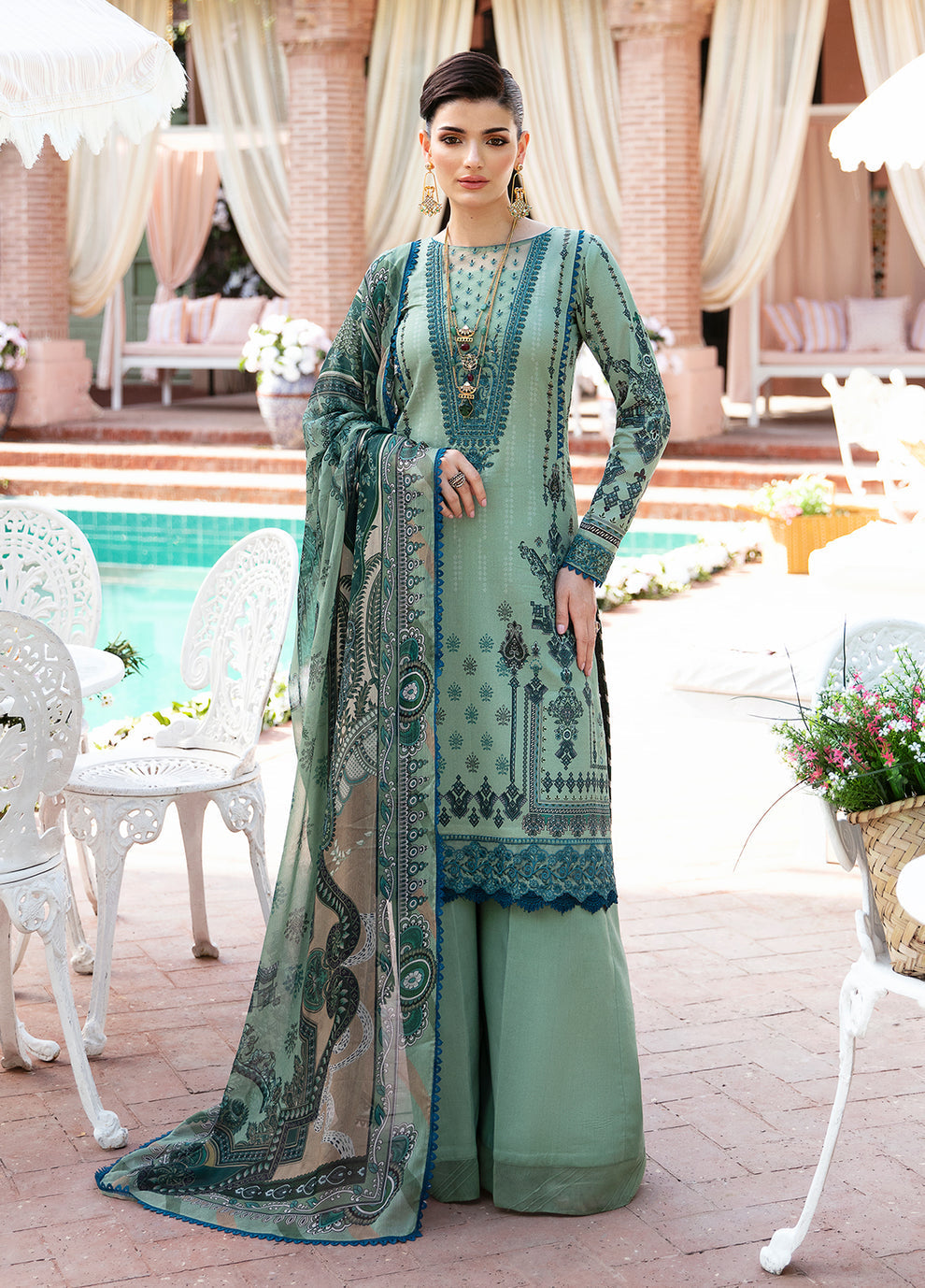 Gulaal | Summer Glow Lawn 24 | ANADIYA (GL-L-24V3-05) - Official Gulaal stockist in UK - Sakeena London