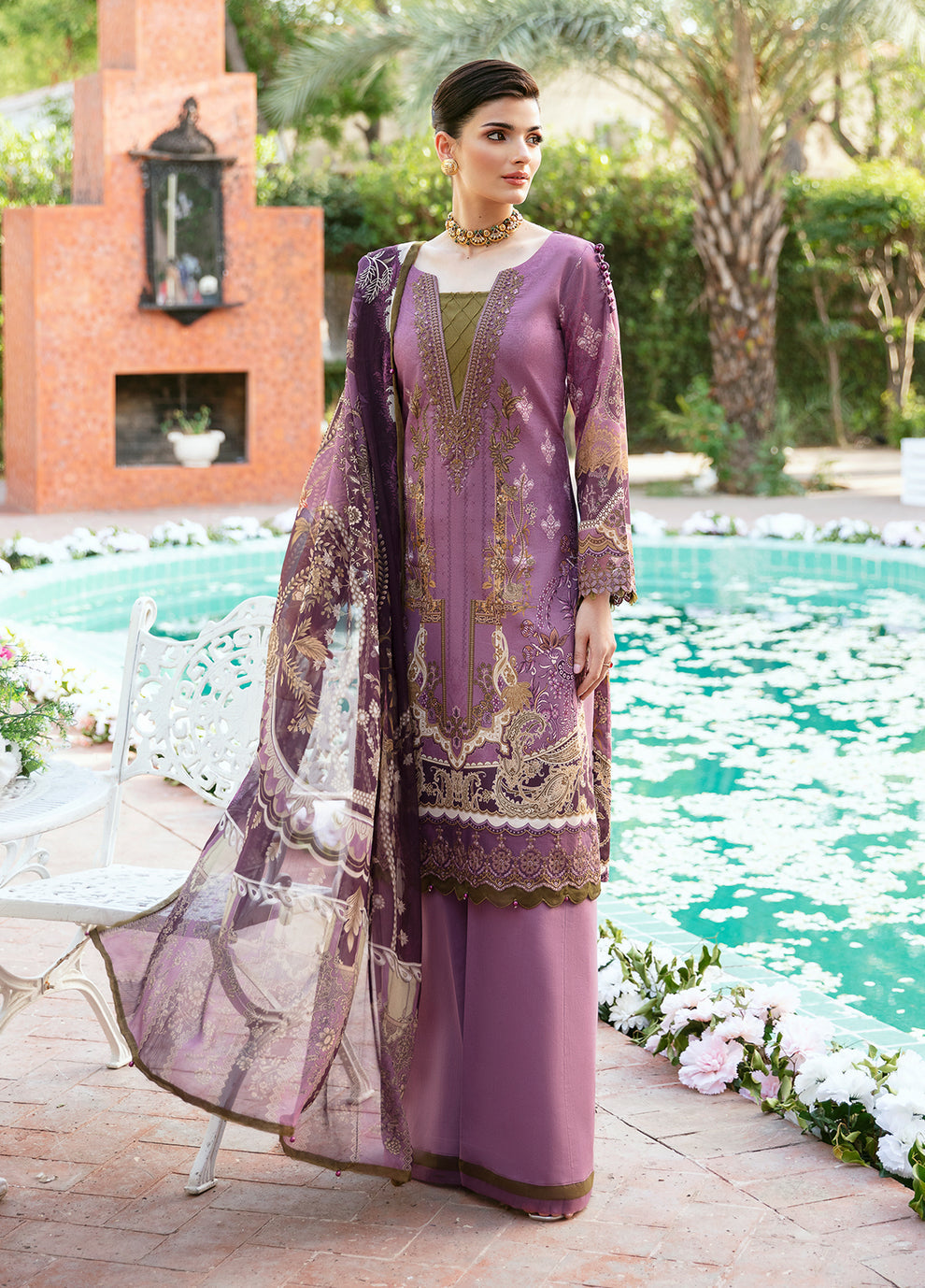 Gulaal | Summer Glow Lawn 24 | ESMERAY (GL-L-24V3-03) - Official Gulaal stockist in UK - Sakeena London