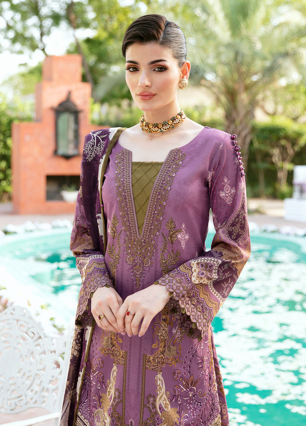 Gulaal | Summer Glow Lawn 24 | ESMERAY (GL-L-24V3-03) - Official Gulaal stockist in UK - Sakeena London