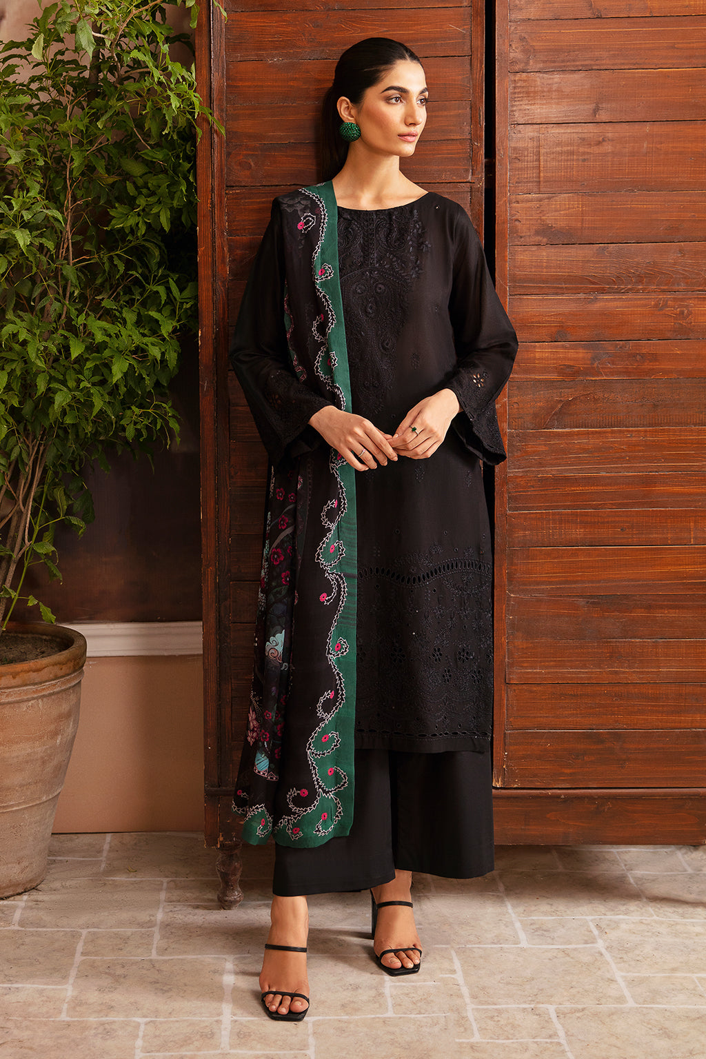 Afsanah | Essentials Lawn | BLACK ORCHID A-05 - Official Afsanah stockist in UK - Sakeena London