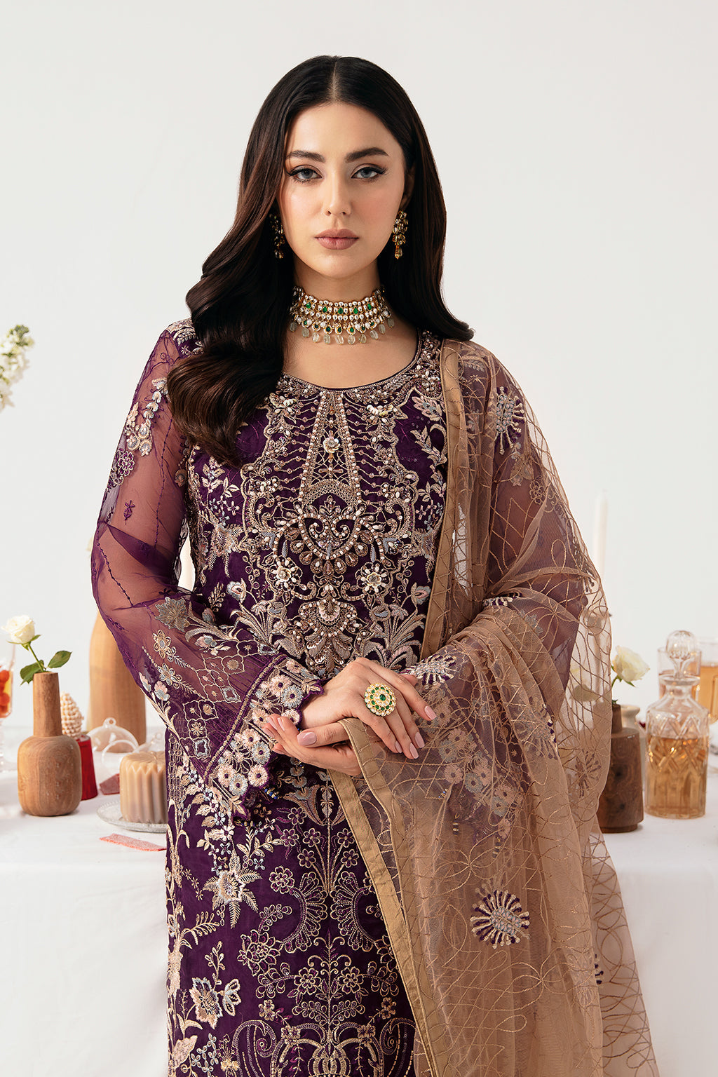 Ramsha | Minhal Organza Collection | M-1109 - Official Ramsha stockist in UK - Sakeena London