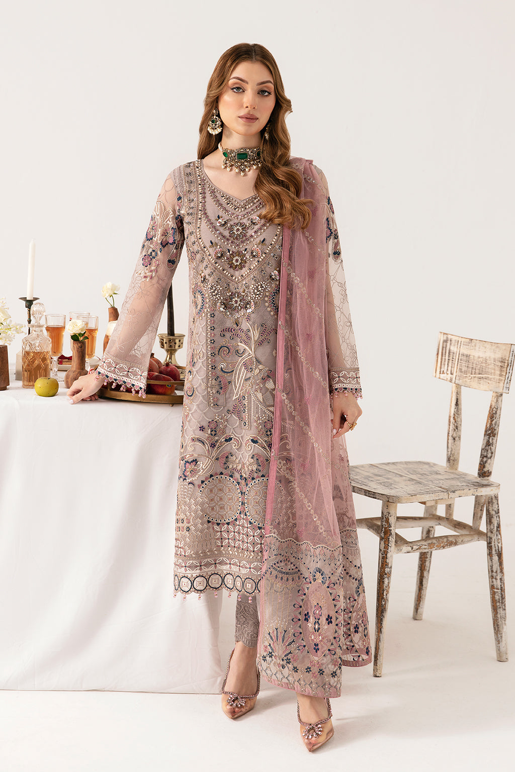 Ramsha | Minhal Organza Collection | M-1110 - Official Ramsha stockist in UK - Sakeena London