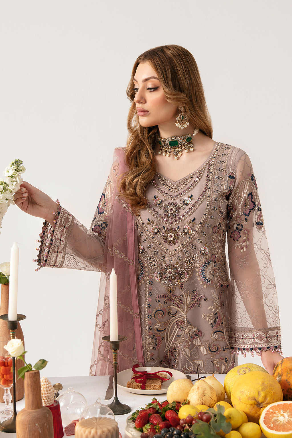 Ramsha | Minhal Organza Collection | M-1110 - Official Ramsha stockist in UK - Sakeena London