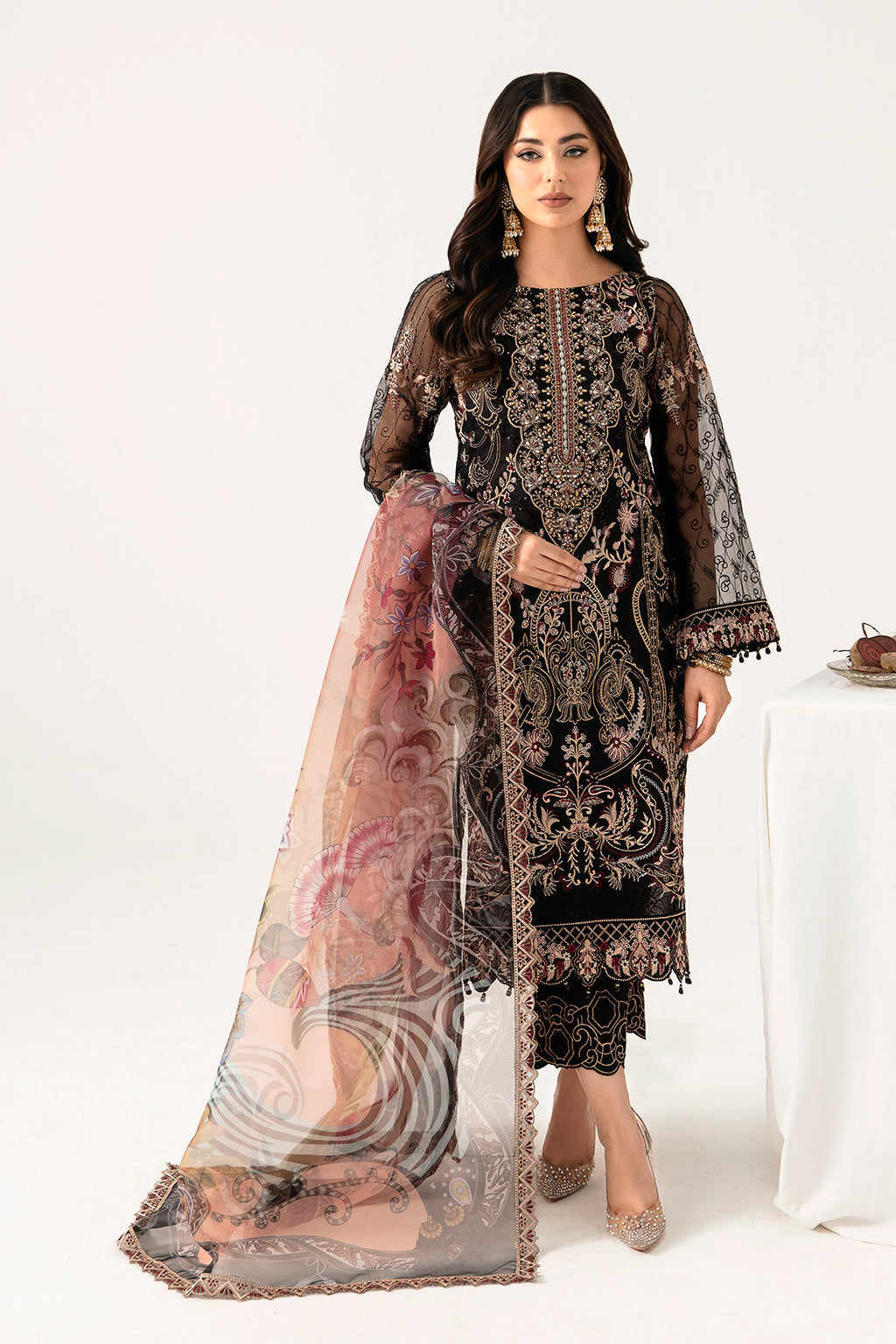 Ramsha | Minhal Organza Collection | M-1105 - Official Ramsha stockist in UK - Sakeena London