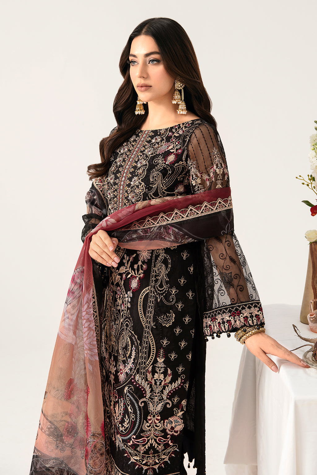 Ramsha | Minhal Organza Collection | M-1105 - Official Ramsha stockist in UK - Sakeena London