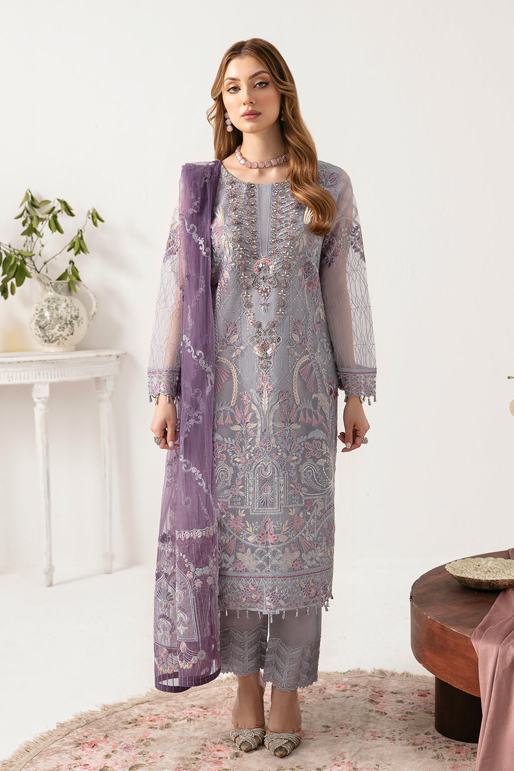 Ramsha | Minhal Organza Collection | M-1104 - Official Ramsha stockist in UK - Sakeena London
