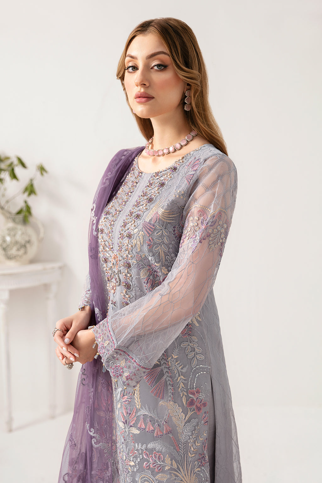 Ramsha | Minhal Organza Collection | M-1104 - Official Ramsha stockist in UK - Sakeena London