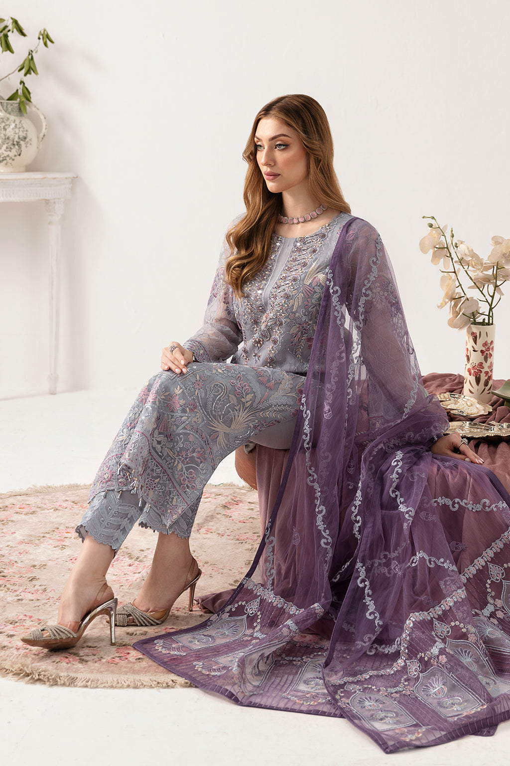 Ramsha | Minhal Organza Collection | M-1104 - Official Ramsha stockist in UK - Sakeena London