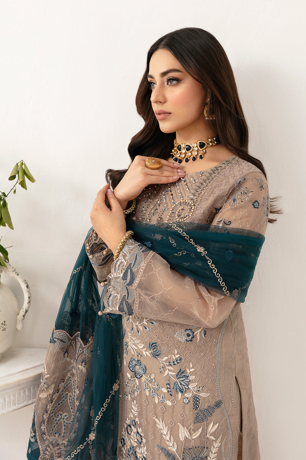 Ramsha | Minhal Organza Collection | M-1106 - Official Ramsha stockist in UK - Sakeena London