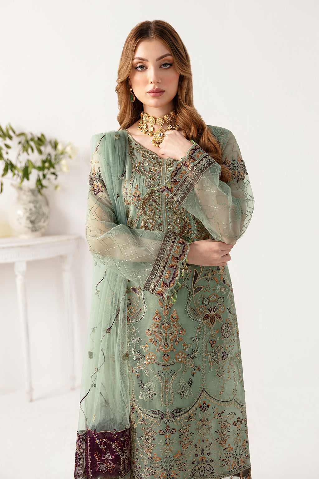 Ramsha | Minhal Organza Collection | M-1108 - Official Ramsha stockist in UK - Sakeena London