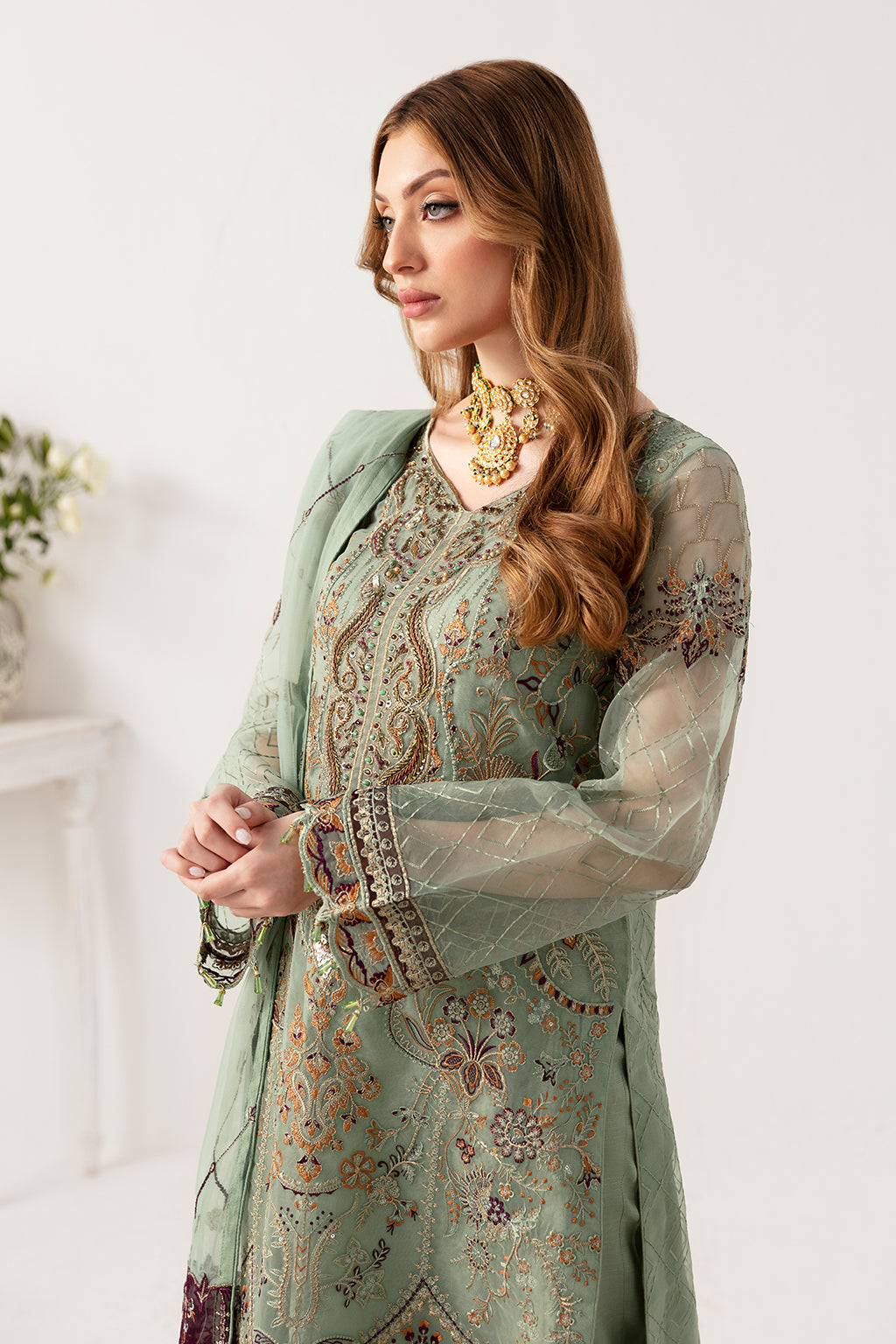 Ramsha | Minhal Organza Collection | M-1108 - Official Ramsha stockist in UK - Sakeena London
