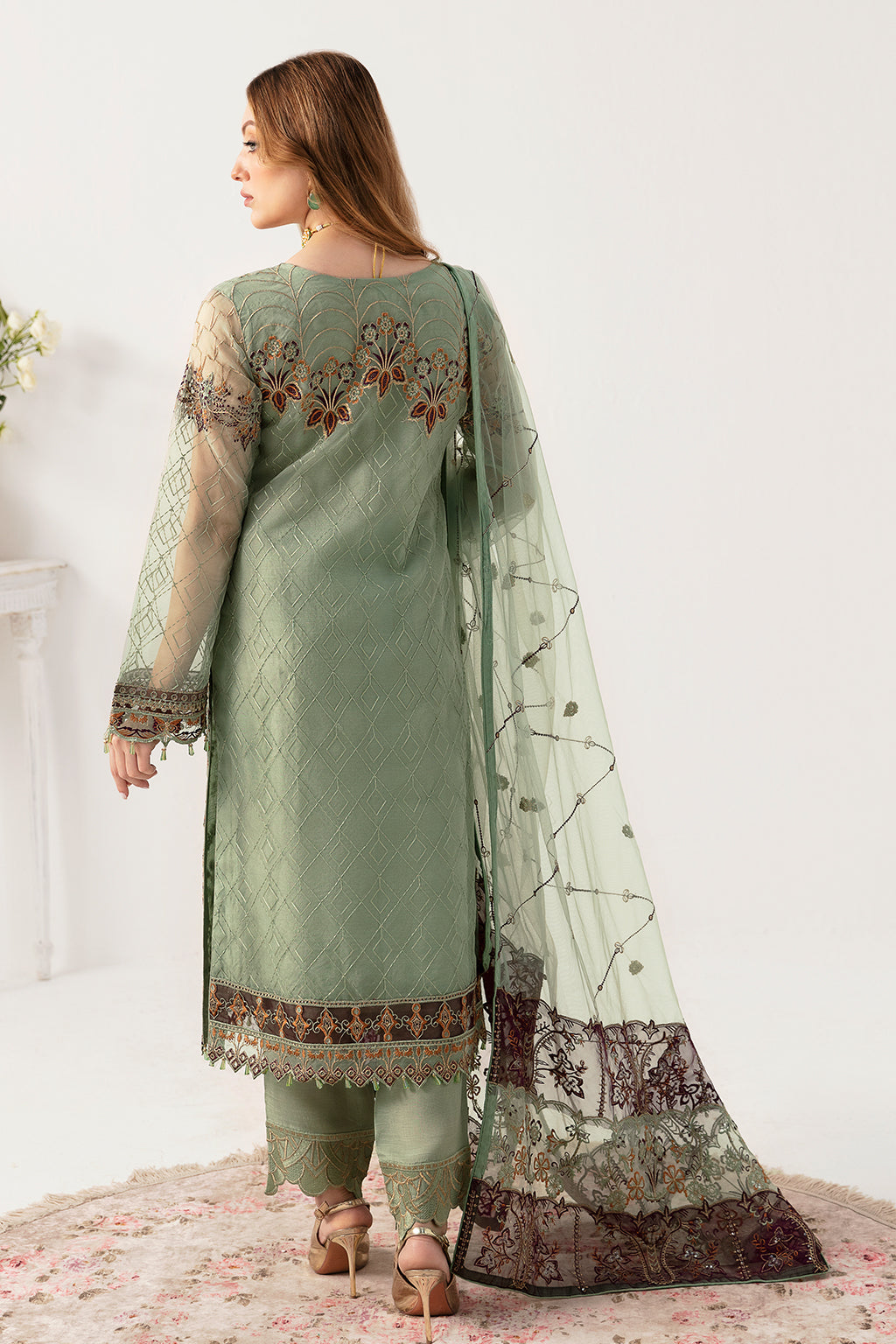 Ramsha | Minhal Organza Collection | M-1108 - Official Ramsha stockist in UK - Sakeena London