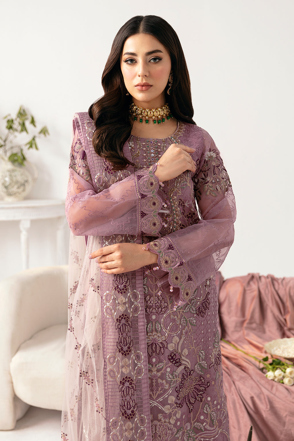 Ramsha | Minhal Organza Collection | M-1107 - Official Ramsha stockist in UK - Sakeena London