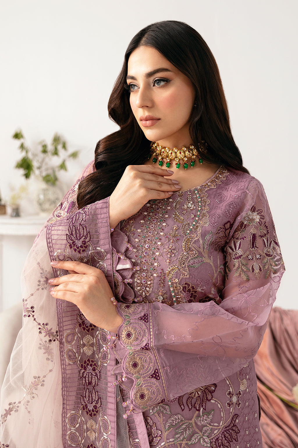 Ramsha | Minhal Organza Collection | M-1107 - Official Ramsha stockist in UK - Sakeena London