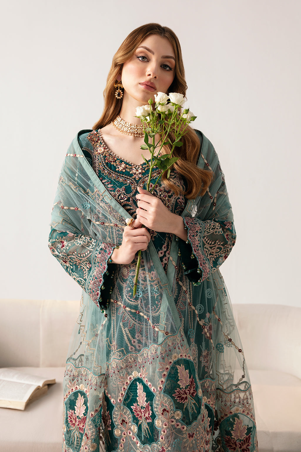 Ramsha | Minhal Organza Collection | M-1101 - Official Ramsha stockist in UK - Sakeena London