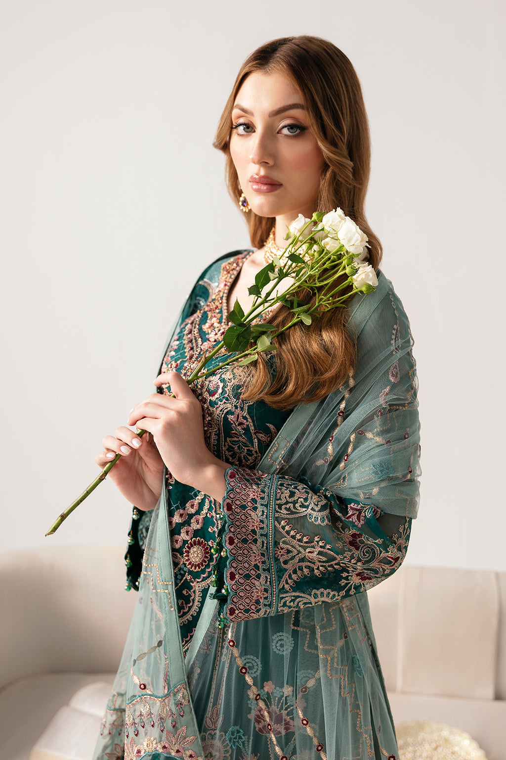 Ramsha | Minhal Organza Collection | M-1101 - Official Ramsha stockist in UK - Sakeena London