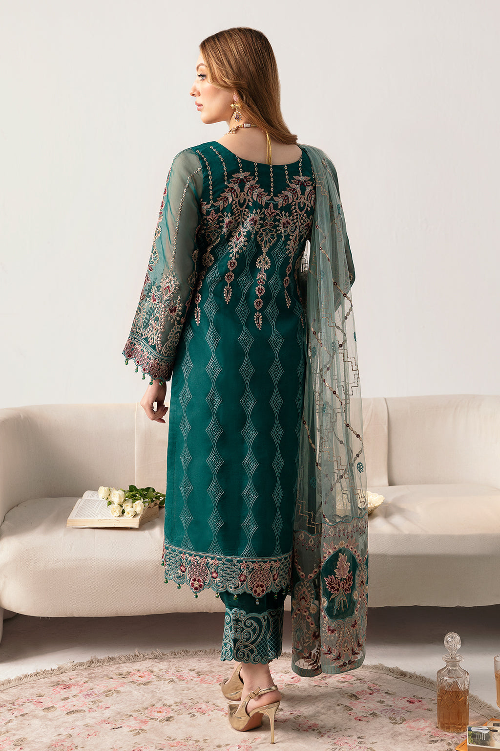 Ramsha | Minhal Organza Collection | M-1101 - Official Ramsha stockist in UK - Sakeena London