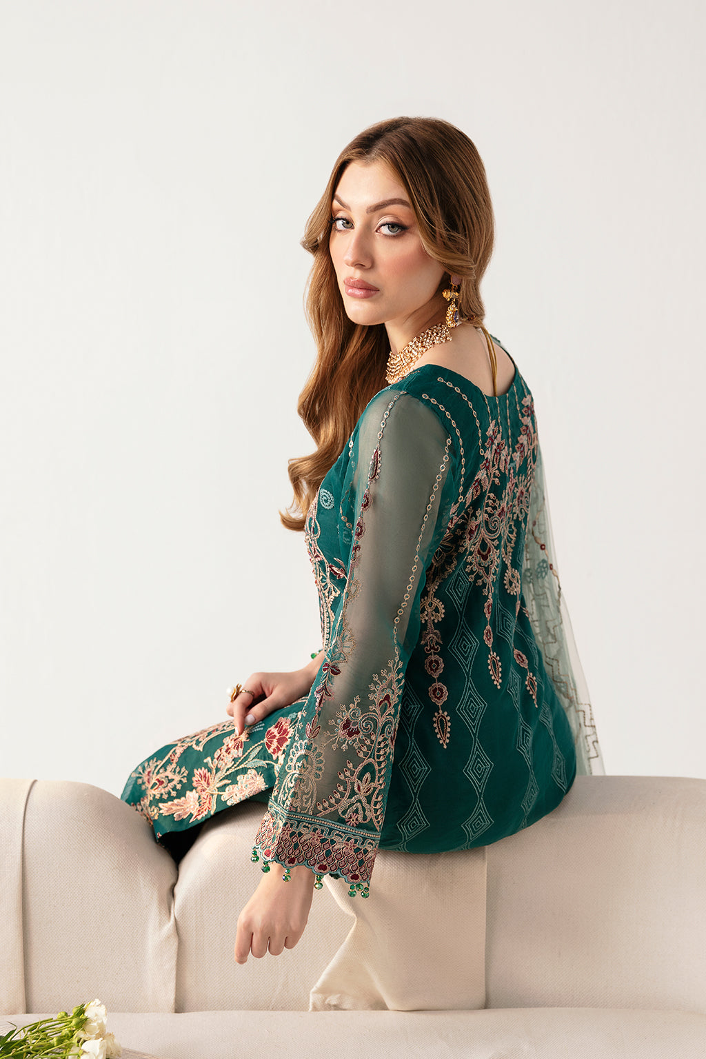Ramsha | Minhal Organza Collection | M-1101 - Official Ramsha stockist in UK - Sakeena London