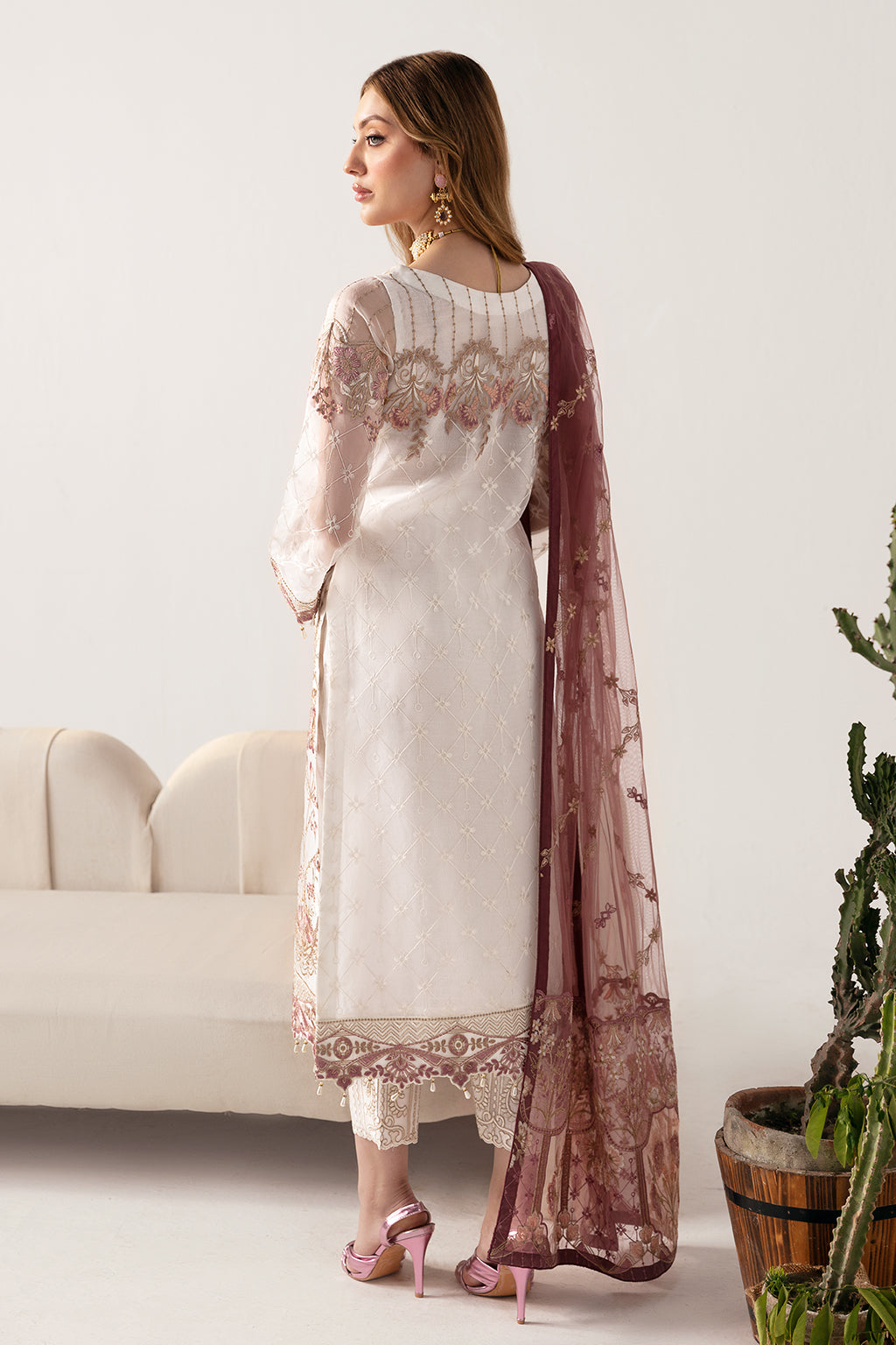 Ramsha | Minhal Organza Collection | M-1102 - Official Ramsha stockist in UK - Sakeena London
