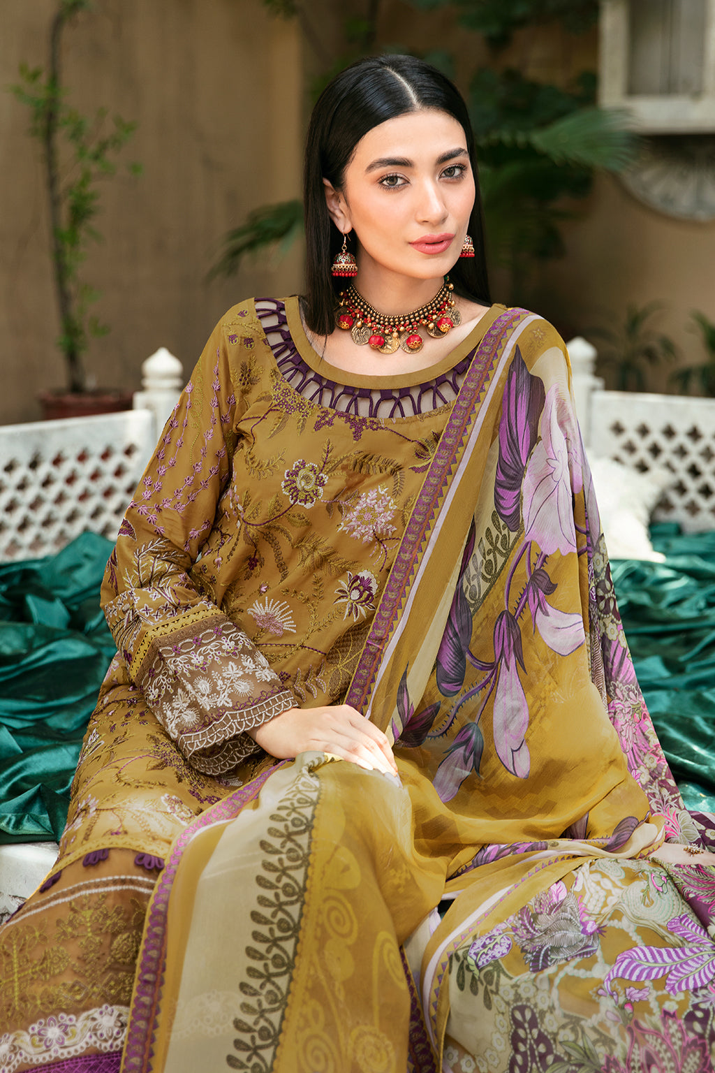 Ramsha | Mashaal Luxury Lawn | L-808 - Official Ramsha stockist in UK - Sakeena London