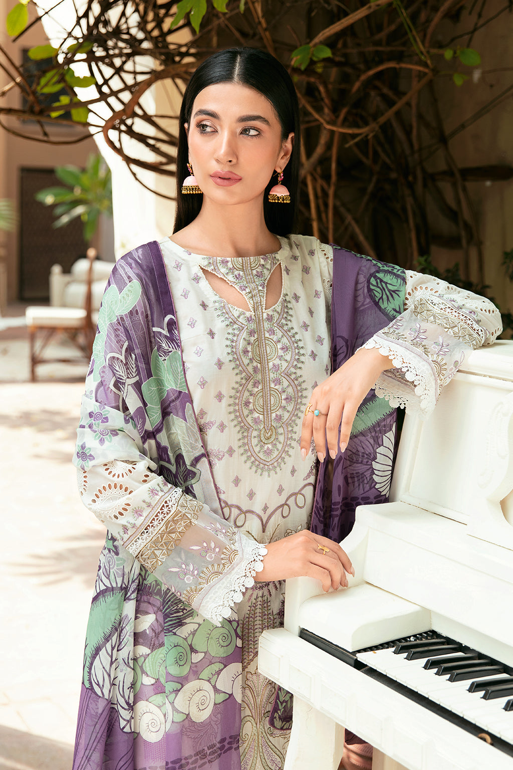 Ramsha | Mashaal Luxury Lawn | L-809 - Official Ramsha stockist in UK - Sakeena London