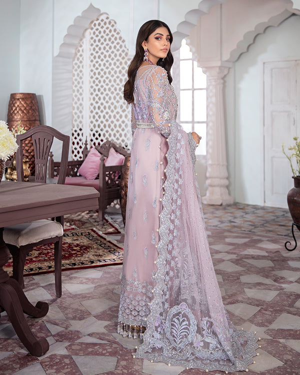 Gulaal | Wedding Formals | NAAZ EMBROIDERED NET 3-PIECE SUIT WS-09 - Official Gulaal stockist in UK - Sakeena London