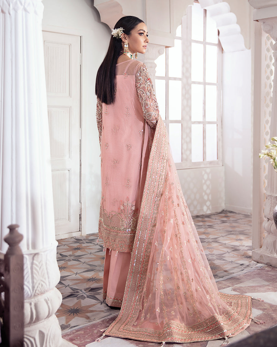 Gulaal | Wedding Formals | ARJUMAND EMBROIDERED NET 3-PIECE SUIT WS-15 - Official Gulaal stockist in UK - Sakeena London