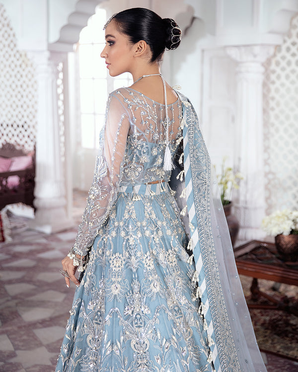 Gulaal | Wedding Formals | Mehnaaz Embroidered Net 3-Piece Suit WS-13 - Official Gulaal stockist in UK - Sakeena London