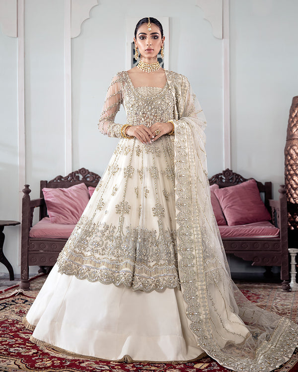Gulaal | Wedding Formals | MEERAL EMBROIDERED NET 3-PIECE SUIT WS-22 - Official Gulaal stockist in UK - Sakeena London