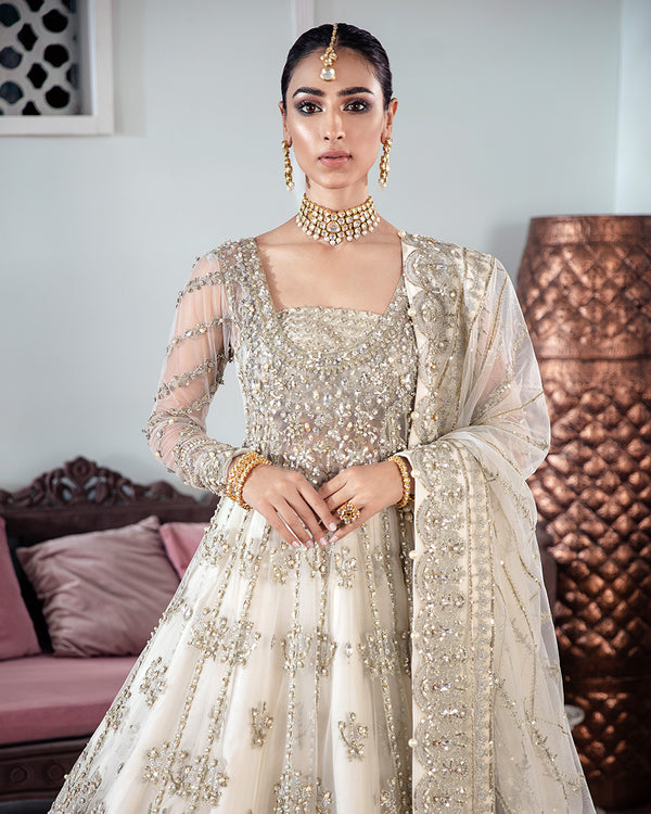 Gulaal | Wedding Formals | MEERAL EMBROIDERED NET 3-PIECE SUIT WS-22 - Official Gulaal stockist in UK - Sakeena London