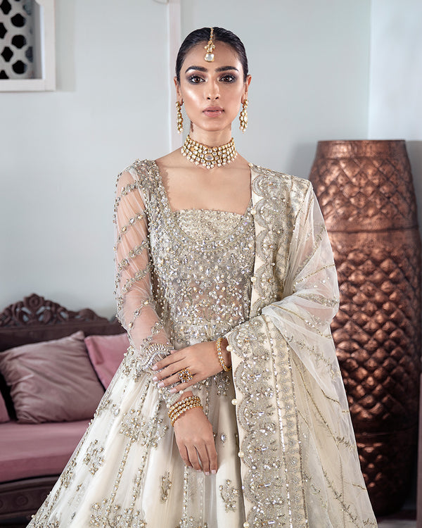 Gulaal | Wedding Formals | MEERAL EMBROIDERED NET 3-PIECE SUIT WS-22 - Official Gulaal stockist in UK - Sakeena London