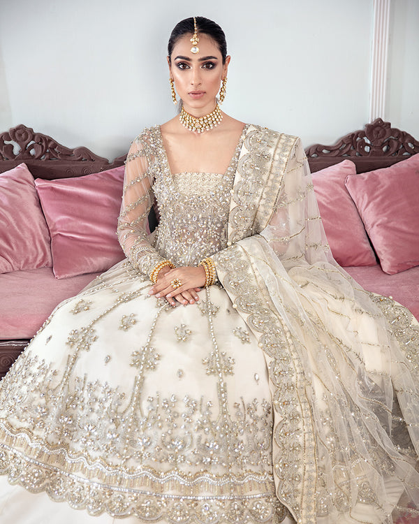 Gulaal | Wedding Formals | MEERAL EMBROIDERED NET 3-PIECE SUIT WS-22 - Official Gulaal stockist in UK - Sakeena London