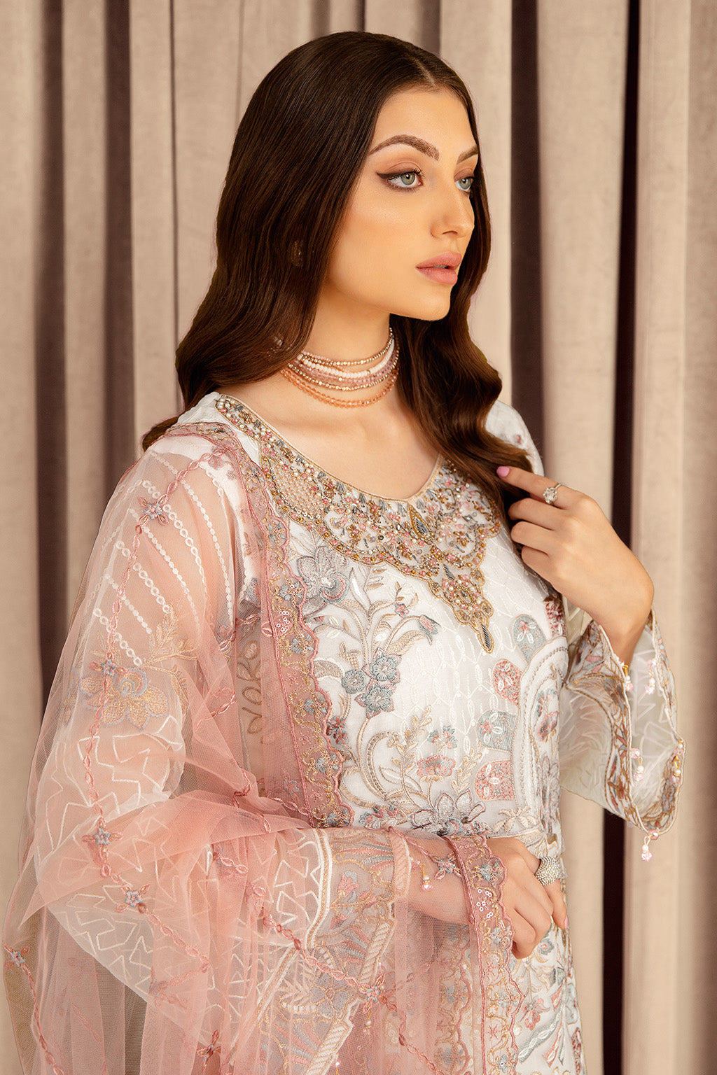 Ramsha | Minhal Organza Collection | M-707 - Official Ramsha stockist in UK - Sakeena London