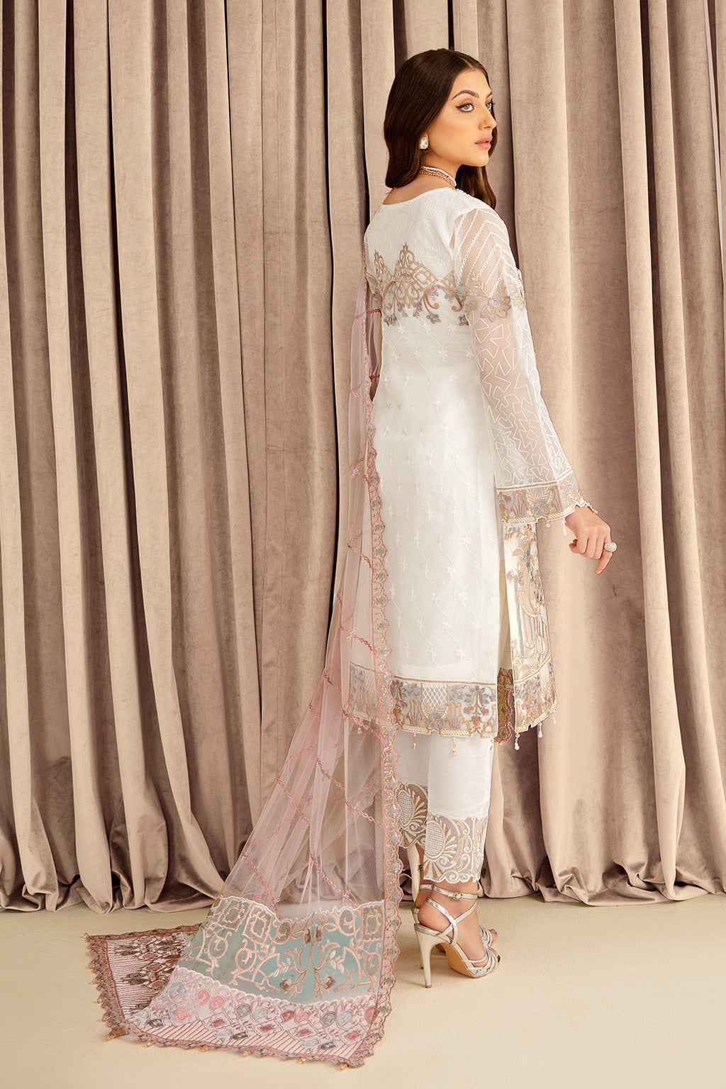 Ramsha | Minhal Organza Collection | M-707 - Official Ramsha stockist in UK - Sakeena London