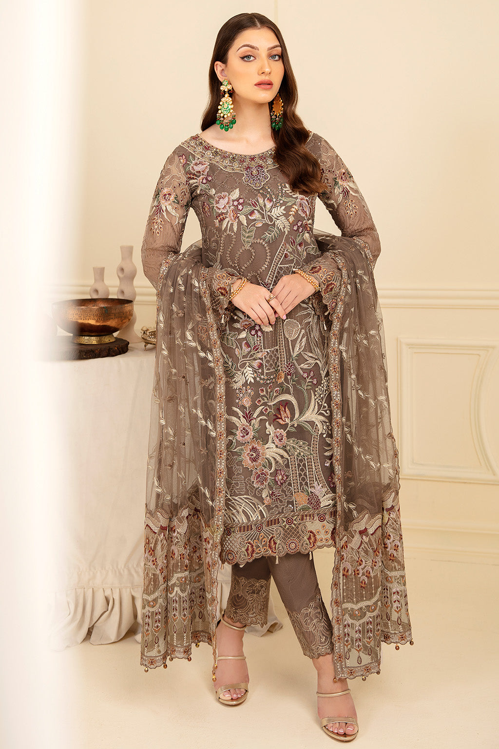 Ramsha | Minhal Organza Collection | M-710 - Official Ramsha stockist in UK - Sakeena London