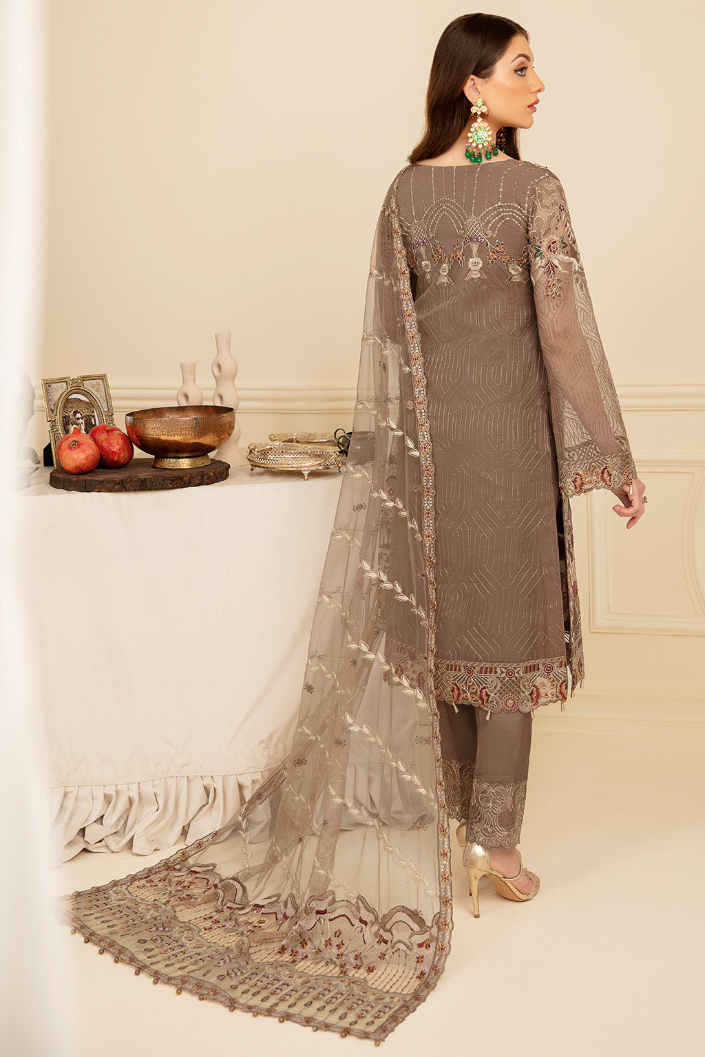 Ramsha | Minhal Organza Collection | M-710 - Official Ramsha stockist in UK - Sakeena London
