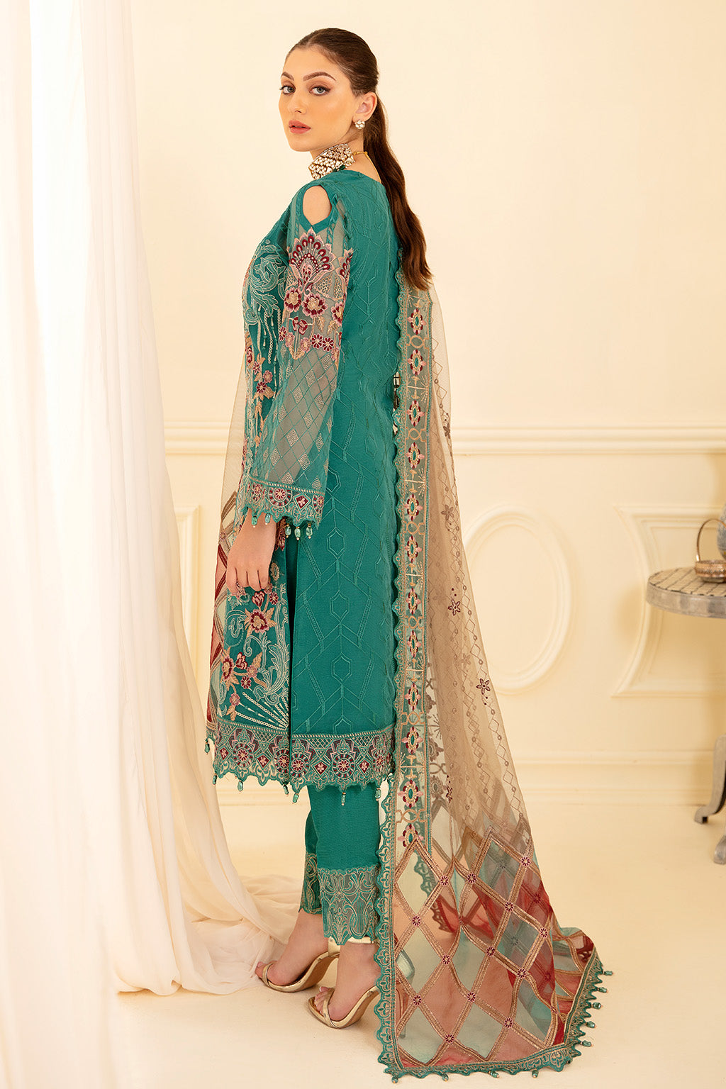 Ramsha | Minhal Organza Collection | M-708 - Official Ramsha stockist in UK - Sakeena London