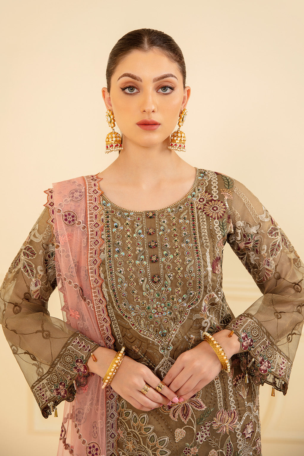 Ramsha | Minhal Organza Collection | M-705 - Official Ramsha stockist in UK - Sakeena London